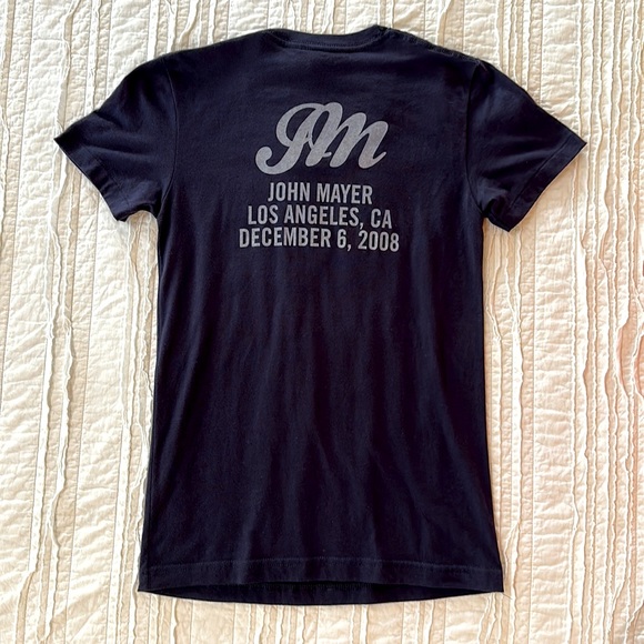 JOHN MAYER 2008 Los Angeles T-Shirt Official Tee Navy Blue “City Love” Silver M - Picture 4 of 7